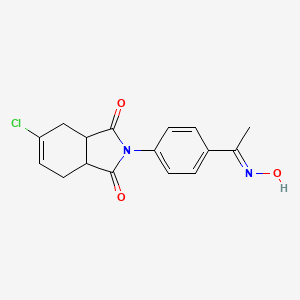 5-Chloro-2-{4-[(1E)-1-(hydroxyimino)ethyl]phenyl}-2,3,3A,4,7,7A-hexahydro-1H-isoindole-1,3-dione