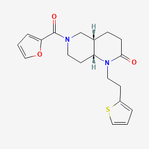 molecular formula C19H22N2O3S B5454012 (4aS*,8aR*)-6-(2-furoyl)-1-[2-(2-thienyl)ethyl]octahydro-1,6-naphthyridin-2(1H)-one 