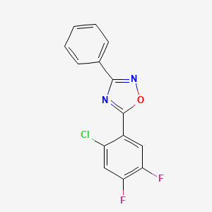 molecular formula C14H7ClF2N2O B5454047 5-(2-chloro-4,5-difluorophenyl)-3-phenyl-1,2,4-oxadiazole 