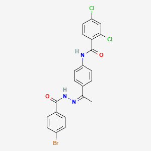 N-{4-[N-(4-bromobenzoyl)ethanehydrazonoyl]phenyl}-2,4-dichlorobenzamide