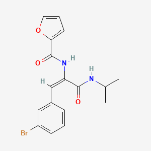 N-[(E)-1-(3-bromophenyl)-3-oxo-3-(propan-2-ylamino)prop-1-en-2-yl]furan-2-carboxamide