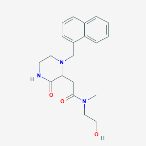 N-(2-hydroxyethyl)-N-methyl-2-[1-(1-naphthylmethyl)-3-oxo-2-piperazinyl]acetamide