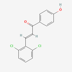 molecular formula C15H10Cl2O2 B5454105 3-(2,6-Dichlorophenyl)-1-(4-hydroxyphenyl)prop-2-en-1-one 