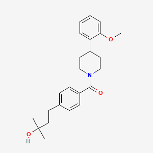 4-(4-{[4-(2-methoxyphenyl)-1-piperidinyl]carbonyl}phenyl)-2-methyl-2-butanol