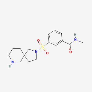 molecular formula C16H23N3O3S B5454138 3-(2,7-diazaspiro[4.5]dec-2-ylsulfonyl)-N-methylbenzamide hydrochloride 