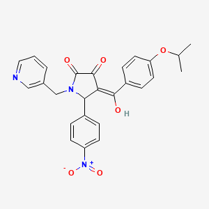 3-hydroxy-4-(4-isopropoxybenzoyl)-5-(4-nitrophenyl)-1-(3-pyridinylmethyl)-1,5-dihydro-2H-pyrrol-2-one