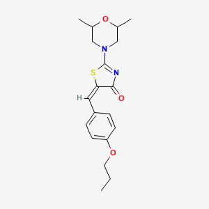 molecular formula C19H24N2O3S B5454147 (5E)-2-(2,6-dimethylmorpholin-4-yl)-5-[(4-propoxyphenyl)methylidene]-1,3-thiazol-4-one 