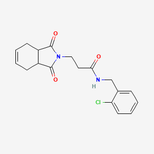 N-[(2-chlorophenyl)methyl]-3-(1,3-dioxo-3a,4,7,7a-tetrahydroisoindol-2-yl)propanamide