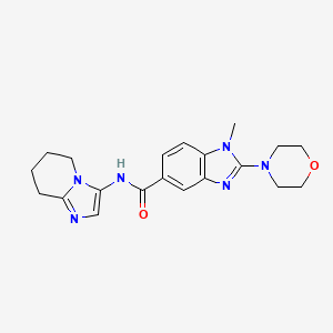 molecular formula C20H24N6O2 B5454227 1-methyl-2-morpholin-4-yl-N-(5,6,7,8-tetrahydroimidazo[1,2-a]pyridin-3-yl)-1H-benzimidazole-5-carboxamide 