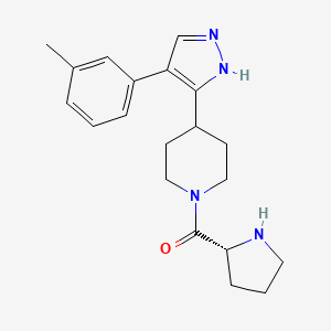 4-[4-(3-methylphenyl)-1H-pyrazol-5-yl]-1-D-prolylpiperidine