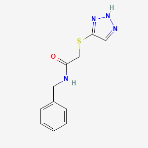 molecular formula C11H12N4OS B5454232 N-benzyl-2-(1H-1,2,3-triazol-5-ylthio)acetamide 