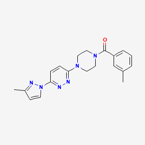 3-[4-(3-methylbenzoyl)-1-piperazinyl]-6-(3-methyl-1H-pyrazol-1-yl)pyridazine