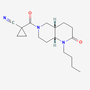 1-{[(4aS*,8aR*)-1-butyl-2-oxooctahydro-1,6-naphthyridin-6(2H)-yl]carbonyl}cyclopropanecarbonitrile