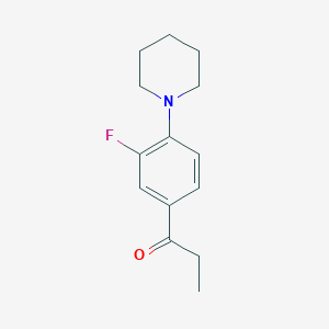 1-[3-Fluoro-4-(piperidin-1-yl)phenyl]propan-1-one