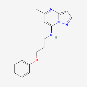 molecular formula C16H18N4O B5454309 5-methyl-N-(3-phenoxypropyl)pyrazolo[1,5-a]pyrimidin-7-amine 