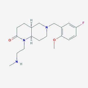 molecular formula C19H28FN3O2 B5454329 rel-(4aS,8aR)-6-(5-fluoro-2-methoxybenzyl)-1-[2-(methylamino)ethyl]octahydro-1,6-naphthyridin-2(1H)-one dihydrochloride 