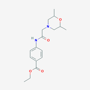 ETHYL 4-{[2-(2,6-DIMETHYLMORPHOLINO)ACETYL]AMINO}BENZOATE