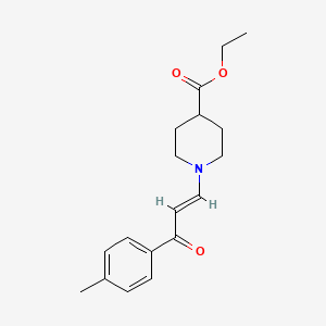 ETHYL 1-[(E)-3-(4-METHYLPHENYL)-3-OXO-1-PROPENYL]-4-PIPERIDINECARBOXYLATE