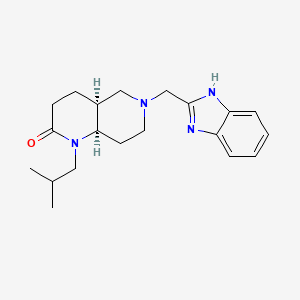 molecular formula C20H28N4O B5454358 (4aS*,8aR*)-6-(1H-benzimidazol-2-ylmethyl)-1-isobutyloctahydro-1,6-naphthyridin-2(1H)-one 