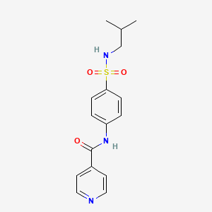 N-{4-[(2-methylpropyl)sulfamoyl]phenyl}pyridine-4-carboxamide