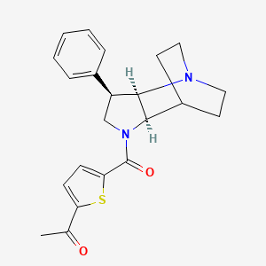 1-[5-[(2R,3R,6R)-3-phenyl-1,5-diazatricyclo[5.2.2.02,6]undecane-5-carbonyl]thiophen-2-yl]ethanone