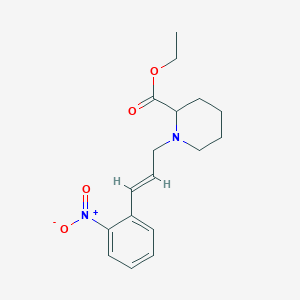 ethyl 1-[3-(2-nitrophenyl)-2-propen-1-yl]-2-piperidinecarboxylate