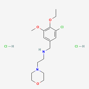 molecular formula C16H27Cl3N2O3 B5454411 N-[(3-chloro-4-ethoxy-5-methoxyphenyl)methyl]-2-morpholin-4-ylethanamine;dihydrochloride 