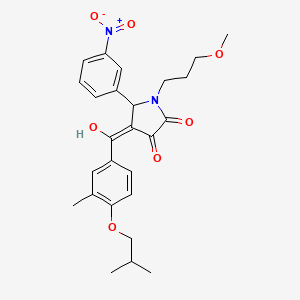 molecular formula C26H30N2O7 B5454420 3-hydroxy-4-(4-isobutoxy-3-methylbenzoyl)-1-(3-methoxypropyl)-5-(3-nitrophenyl)-1,5-dihydro-2H-pyrrol-2-one 