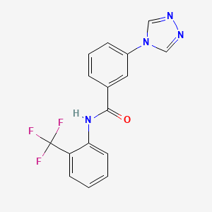 molecular formula C16H11F3N4O B5454446 3-(4H-1,2,4-triazol-4-yl)-N-[2-(trifluoromethyl)phenyl]benzamide 