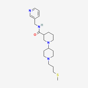 molecular formula C21H34N4OS B5454472 1'-[3-(methylthio)propyl]-N-(pyridin-3-ylmethyl)-1,4'-bipiperidine-3-carboxamide 