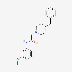 molecular formula C20H25N3O2 B5454477 2-(4-benzylpiperazin-1-yl)-N-(3-methoxyphenyl)acetamide 