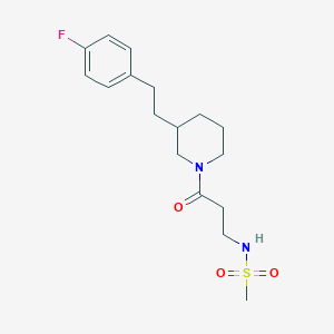 N-(3-{3-[2-(4-fluorophenyl)ethyl]-1-piperidinyl}-3-oxopropyl)methanesulfonamide