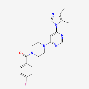 4-(4,5-dimethyl-1H-imidazol-1-yl)-6-[4-(4-fluorobenzoyl)-1-piperazinyl]pyrimidine