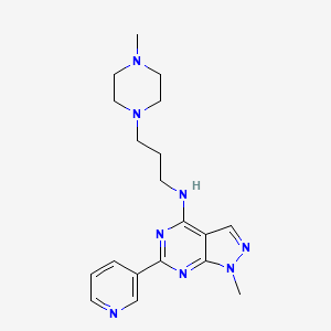 1-methyl-N-[3-(4-methyl-1-piperazinyl)propyl]-6-(3-pyridinyl)-1H-pyrazolo[3,4-d]pyrimidin-4-amine