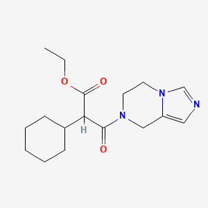 ethyl 2-cyclohexyl-3-(5,6-dihydroimidazo[1,5-a]pyrazin-7(8H)-yl)-3-oxopropanoate