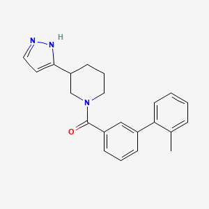 molecular formula C22H23N3O B5454569 1-[(2'-methylbiphenyl-3-yl)carbonyl]-3-(1H-pyrazol-5-yl)piperidine 