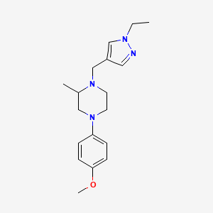 1-[(1-ethyl-1H-pyrazol-4-yl)methyl]-4-(4-methoxyphenyl)-2-methylpiperazine