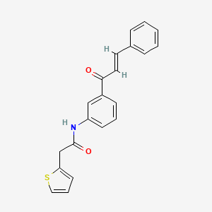 molecular formula C21H17NO2S B5454591 N-(3-cinnamoylphenyl)-2-(2-thienyl)acetamide 