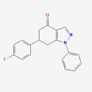 6-(4-fluorophenyl)-1-phenyl-1,5,6,7-tetrahydro-4H-indazol-4-one