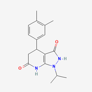 molecular formula C17H21N3O2 B5454618 4-(3,4-dimethylphenyl)-1-isopropyl-4,7-dihydro-1H-pyrazolo[3,4-b]pyridine-3,6(2H,5H)-dione 