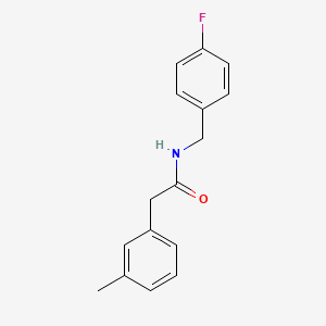 N-[(4-fluorophenyl)methyl]-2-(3-methylphenyl)acetamide