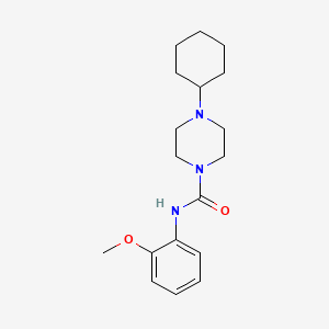 molecular formula C18H27N3O2 B5454623 4-cyclohexyl-N-(2-methoxyphenyl)piperazine-1-carboxamide 