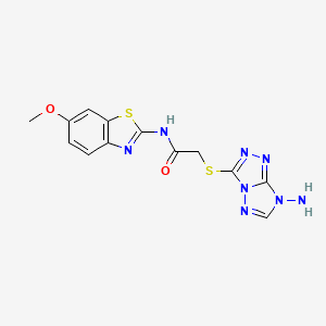 2-({7-AMINO-7H-[1,2,4]TRIAZOLO[4,3-B][1,2,4]TRIAZOL-3-YL}SULFANYL)-N-(6-METHOXY-1,3-BENZOTHIAZOL-2-YL)ACETAMIDE