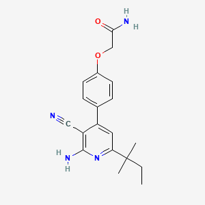 2-{4-[2-amino-3-cyano-6-(1,1-dimethylpropyl)pyridin-4-yl]phenoxy}acetamide