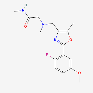 N~2~-{[2-(2-fluoro-5-methoxyphenyl)-5-methyl-1,3-oxazol-4-yl]methyl}-N~1~,N~2~-dimethylglycinamide