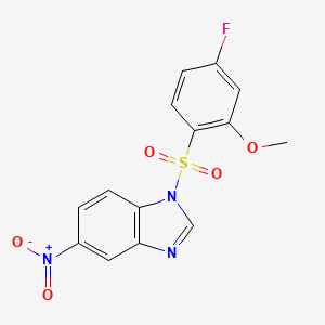 1-[(4-fluoro-2-methoxyphenyl)sulfonyl]-5-nitro-1H-benzimidazole