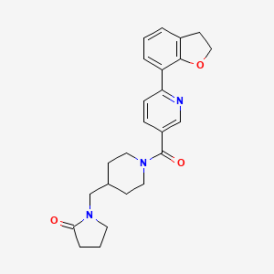 1-[(1-{[6-(2,3-dihydro-1-benzofuran-7-yl)pyridin-3-yl]carbonyl}piperidin-4-yl)methyl]pyrrolidin-2-one