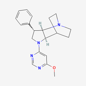 (2R*,3S*,6R*)-5-(6-methoxy-4-pyrimidinyl)-3-phenyl-1,5-diazatricyclo[5.2.2.0~2,6~]undecane