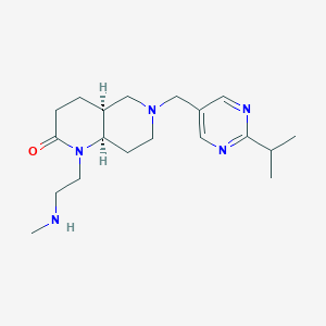 rel-(4aS,8aR)-6-[(2-isopropyl-5-pyrimidinyl)methyl]-1-[2-(methylamino)ethyl]octahydro-1,6-naphthyridin-2(1H)-one dihydrochloride