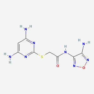 N-(4-amino-1,2,5-oxadiazol-3-yl)-2-[(4,6-diamino-2-pyrimidinyl)thio]acetamide